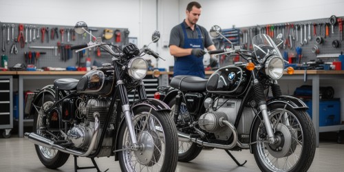 Importação de motocicletas antigas dos Estados Unidos e da Europa