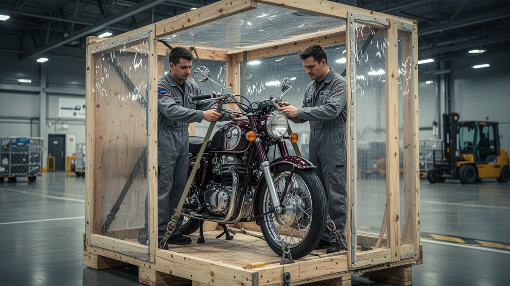 Logística internacional, transporte e preservação da motocicleta